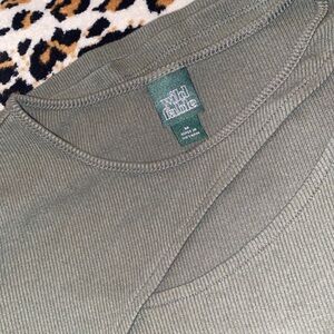 wild fable Olive Green Ribbed Crewneck Sweater